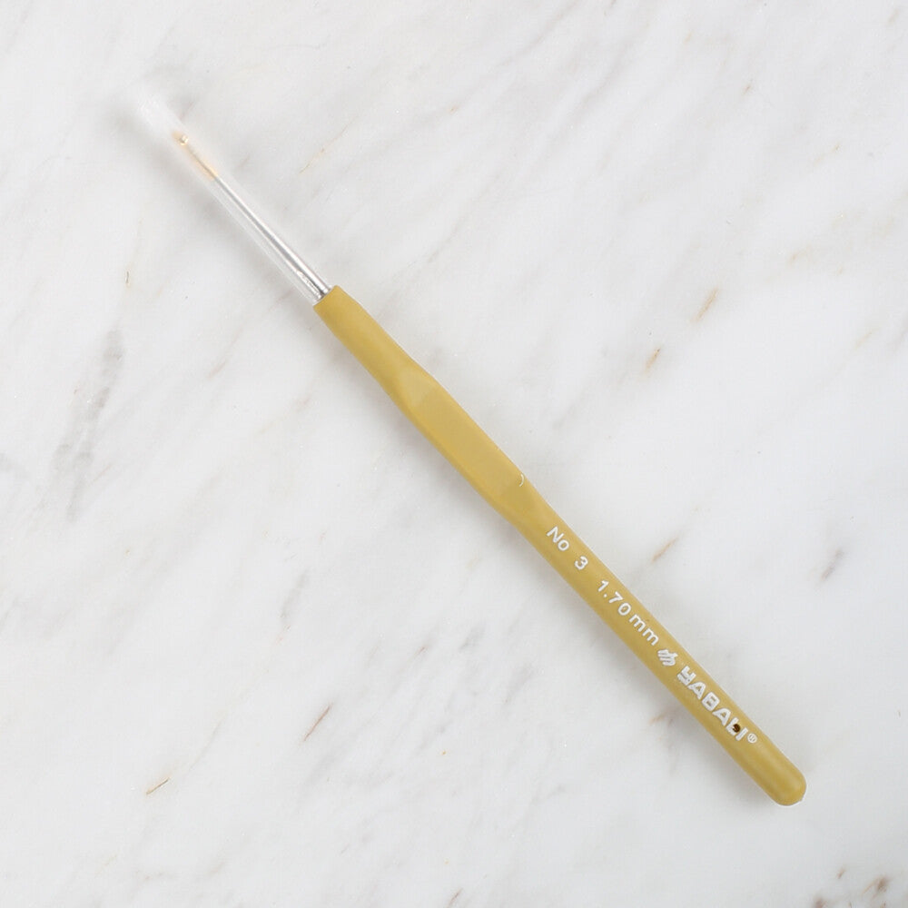 Yabalı Altın Uçlu Elastik Saplı Sarı Dantel Tığ No. 3 1.70mm